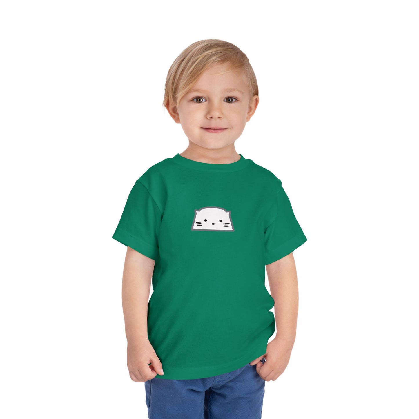 Toddler Tee — Minimal Cute Cat Face Shirt for Babies & Toddlers