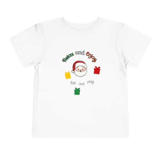 Toddler Tee — "Relax and Enjoy" Cute Sleeping Chick Graphic