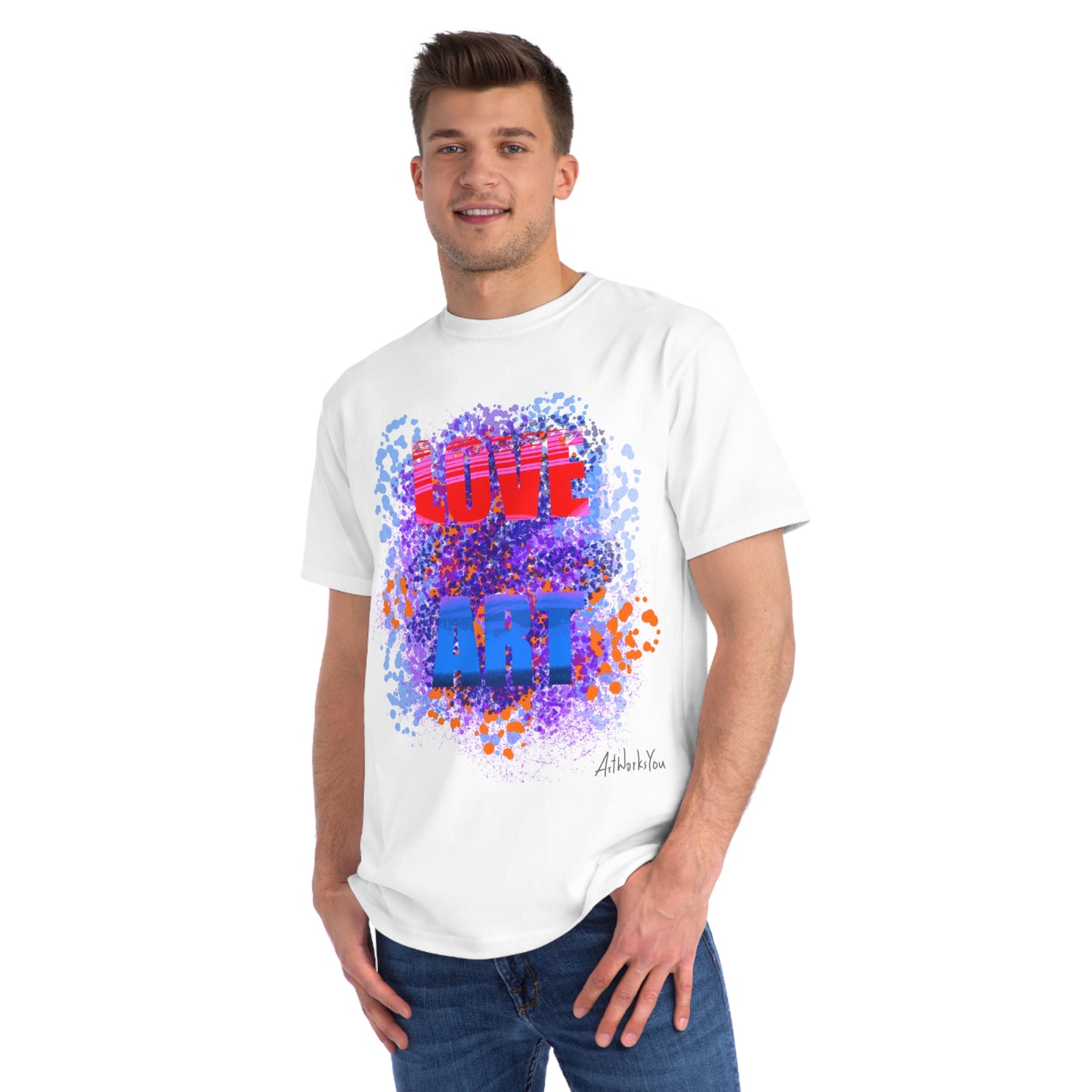 Artistic Love Organic Unisex T-Shirt | Casual Wear, Gift for Art Lovers, Creative Apparel, Eco-Friendly Tee, Unique Expression
