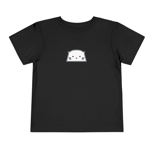 Toddler Tee — Minimal Cute Cat Face Shirt for Babies & Toddlers