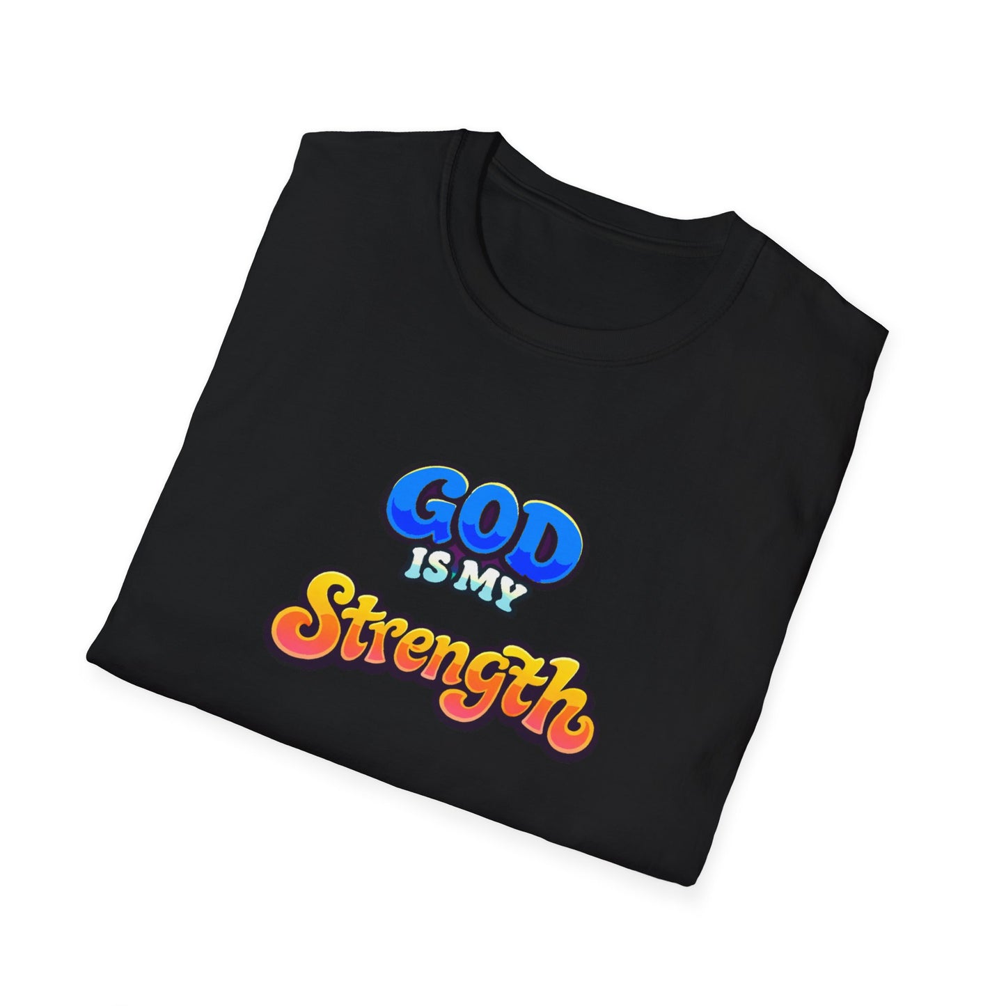 God Is My Strength T-Shirt — Retro Faith Graphic Tee