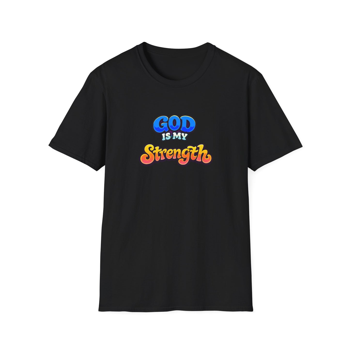 God Is My Strength T-Shirt — Retro Faith Graphic Tee