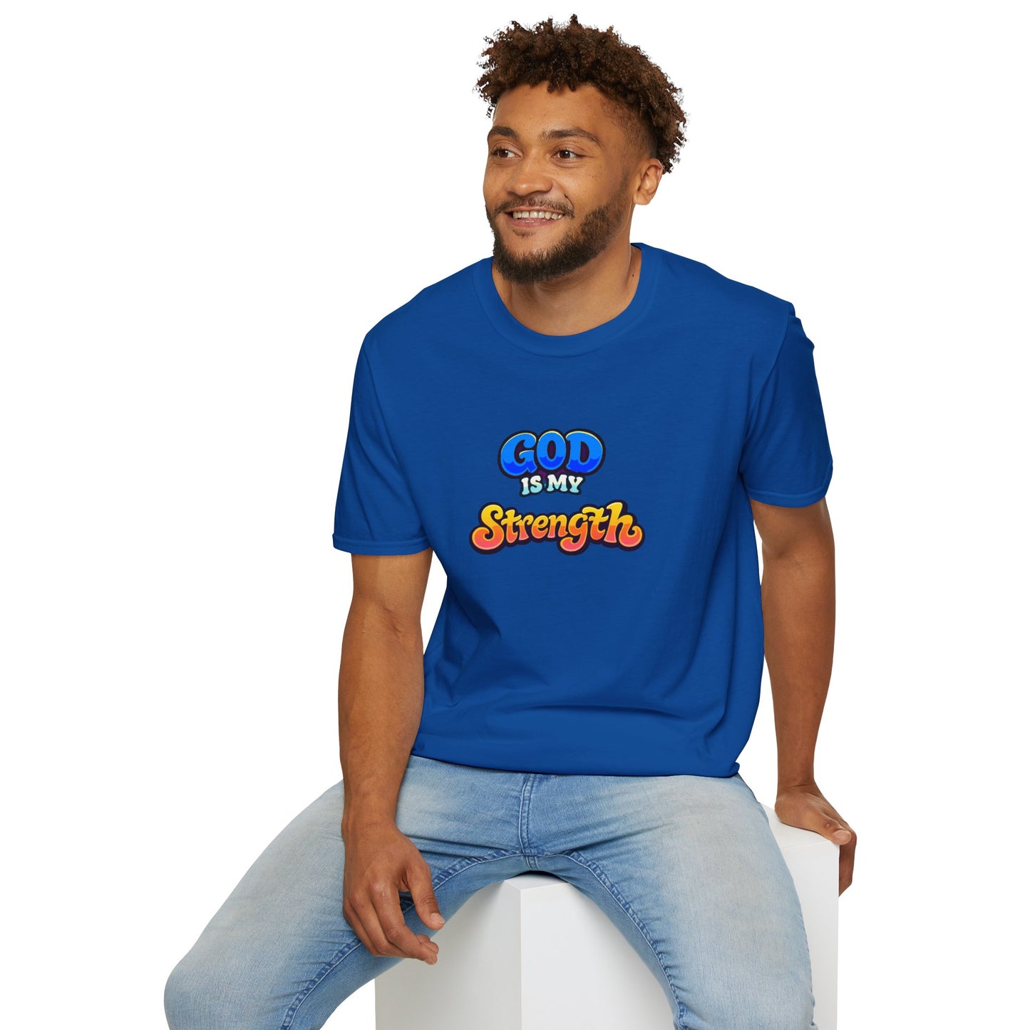 God Is My Strength T-Shirt — Retro Faith Graphic Tee