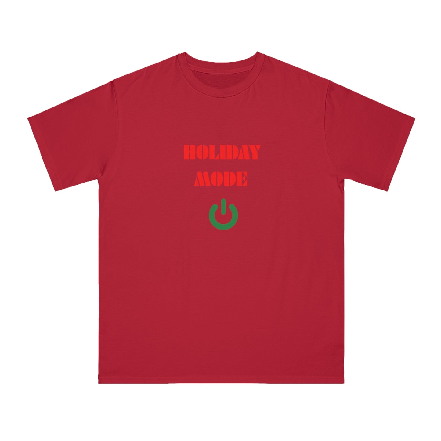 Holiday Mode T-Shirt — Festive Power Button Graphic