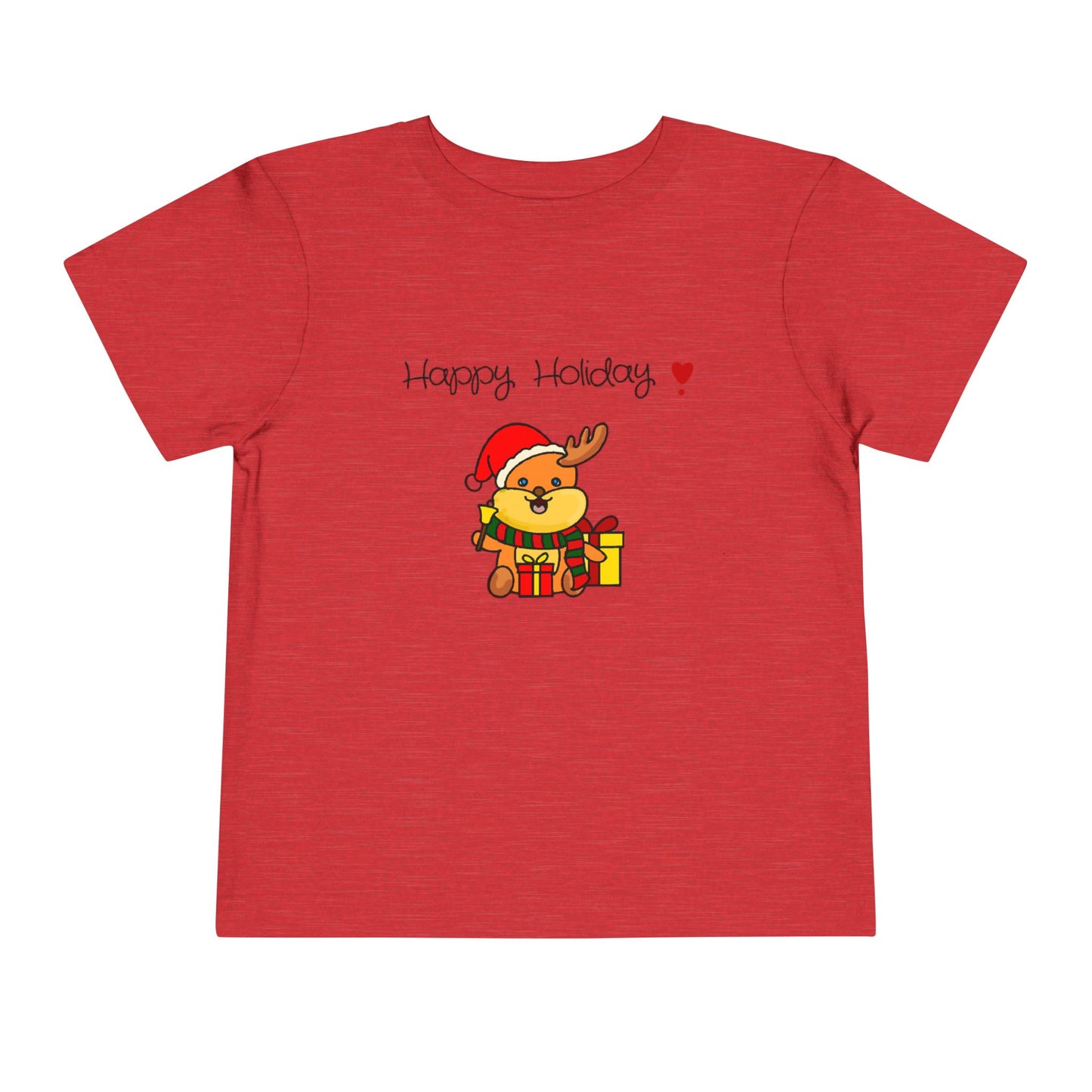 Happy Holiday Reindeer Toddler Tee — Cute Christmas Kids Shirt