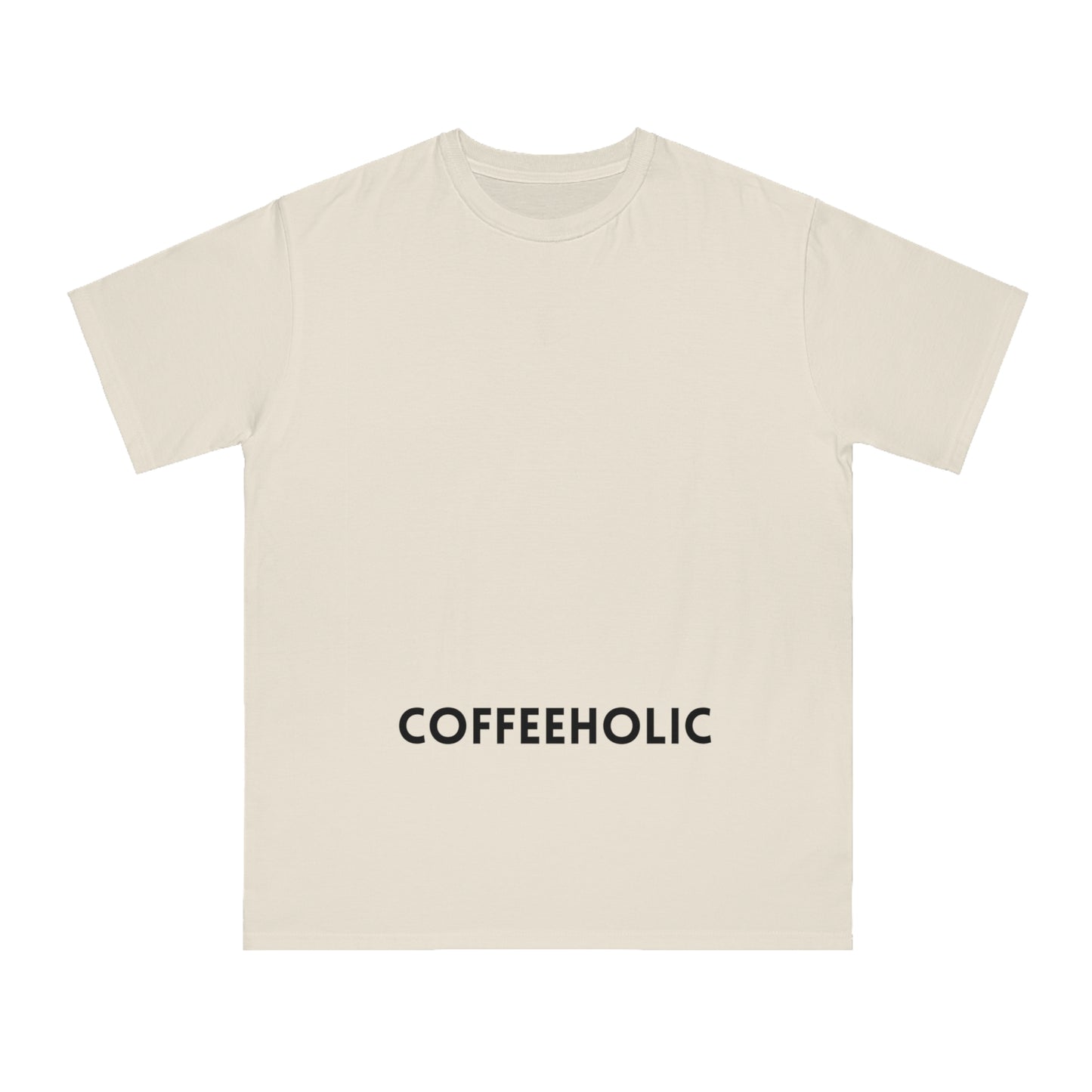 Coffeeholic Organic Unisex T-Shirt, Eco-Friendly Tee for Coffee Lovers, Gift for Baristas, Casual Wear, Birthday & Holiday