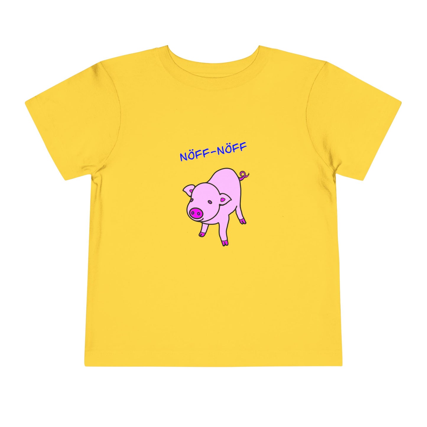 Adorable Toddler Pig Tee, Cute Animal Tee, Nöff-Nöff T-Shirt, Gift for Kids, Birthday Outfit, Farm Theme Tee