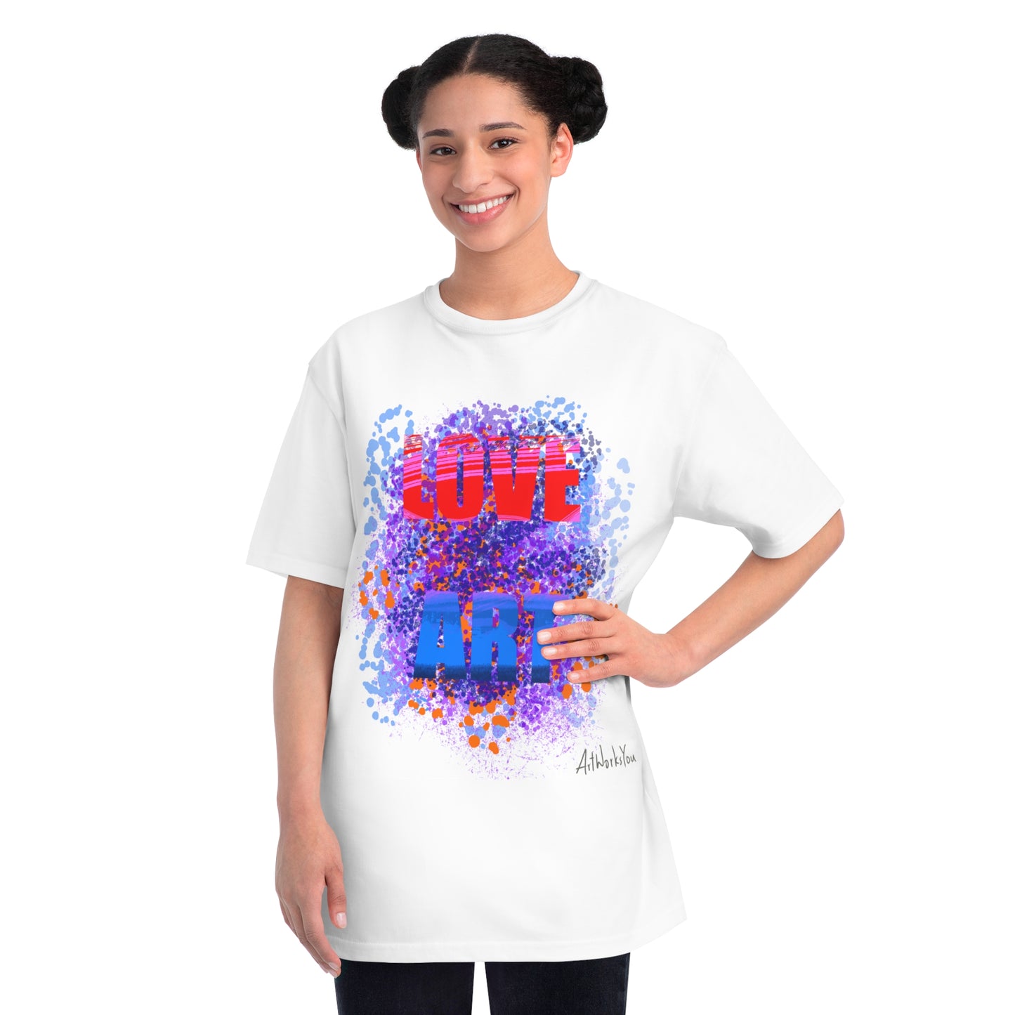 Artistic Love Organic Unisex T-Shirt | Casual Wear, Gift for Art Lovers, Creative Apparel, Eco-Friendly Tee, Unique Expression