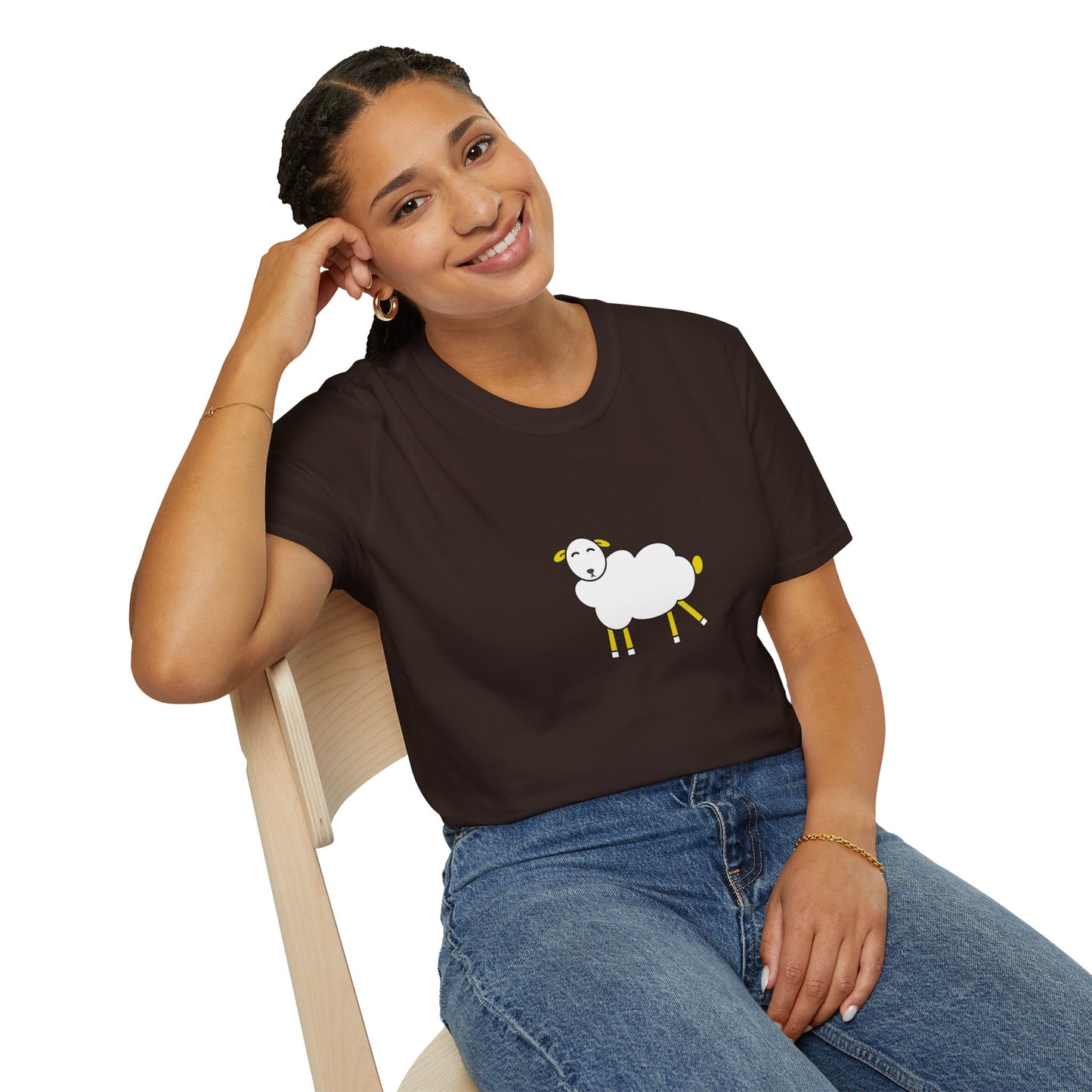 Witty Wooly Unisex T-Shirt, Cute Sheep Graphic Tee, Funny Animal Shirt, Gift for Animal Lovers, Casual Everyday Wear