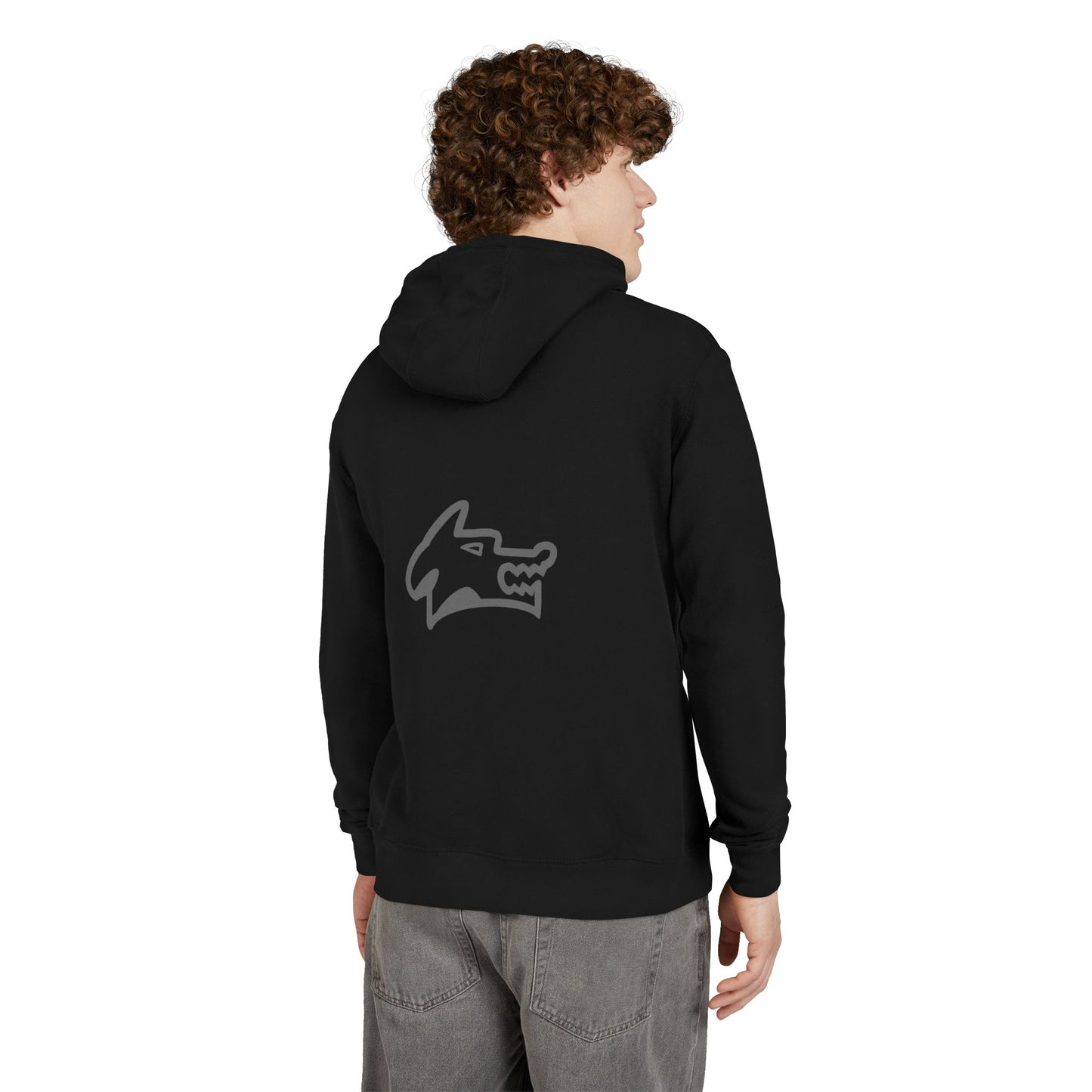 Wolf Graphic Unisex French Terry Hoodie, Cozy Sweatshirt for Outdoor Adventures, Casual Wear, Gift for Dog Lovers, Everyday Comfort