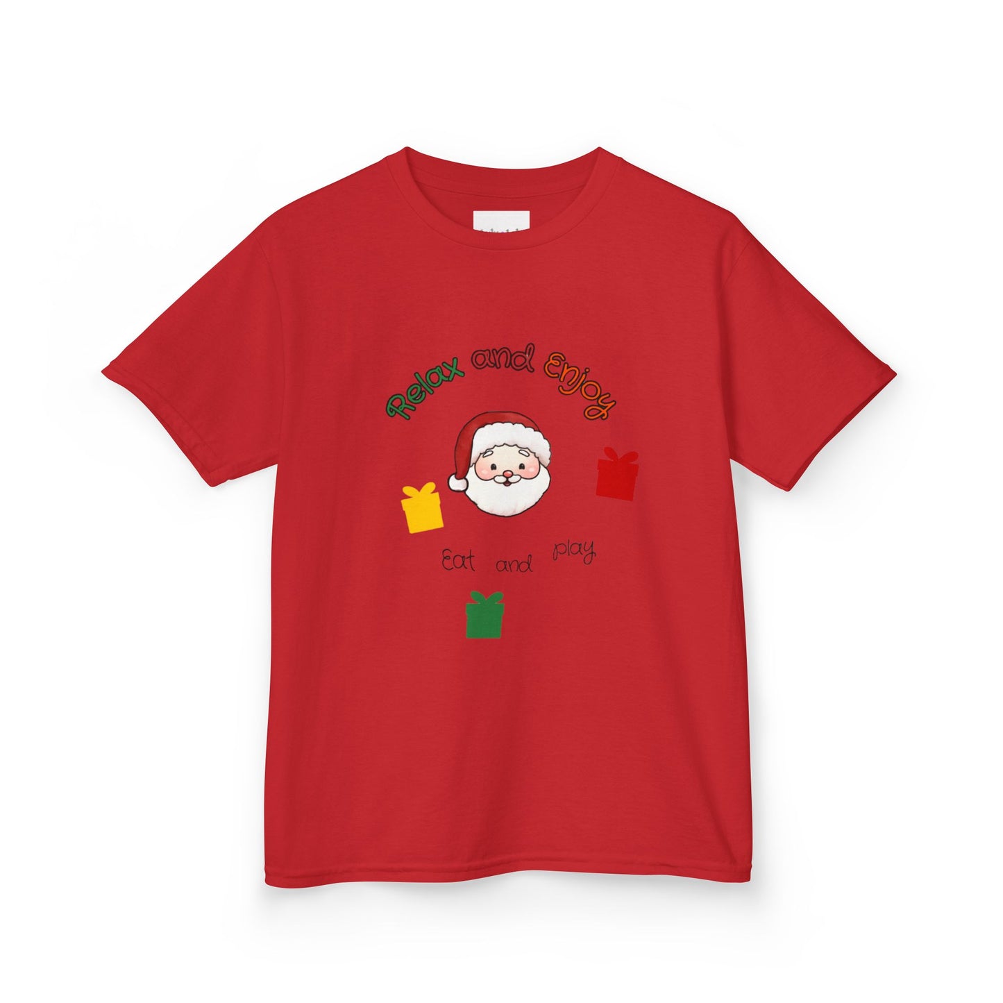 Kids Christmas Tee — 'Relax and Enjoy' Santa Gifts Holiday Shirt