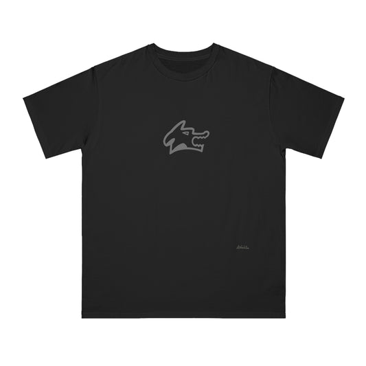 Minimal Fox Chest Logo T‑Shirt — Organic White Tee