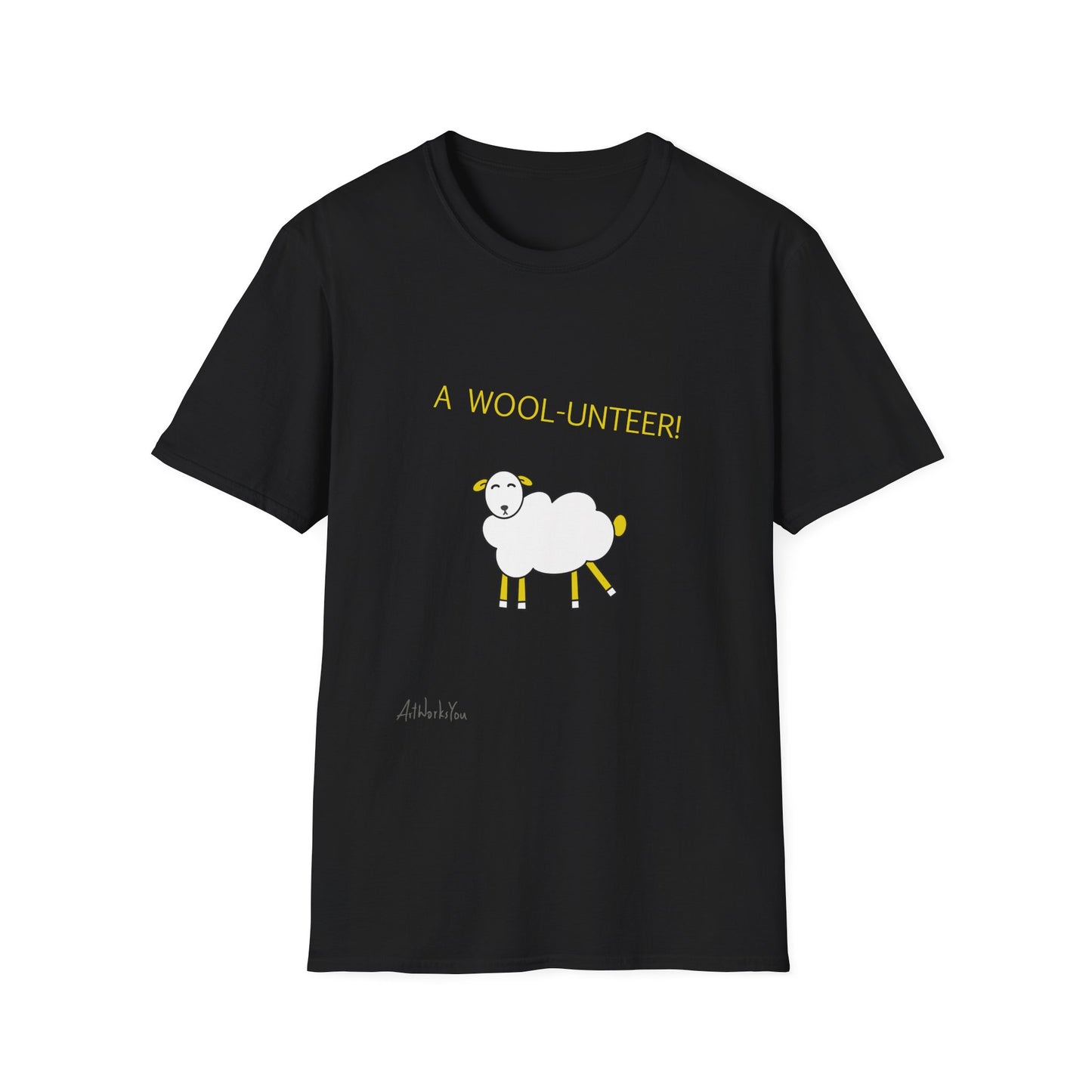 Witty Wooly Unisex T-Shirt, Cute Sheep Graphic Tee, Funny Animal Shirt, Gift for Animal Lovers, Casual Everyday Wear