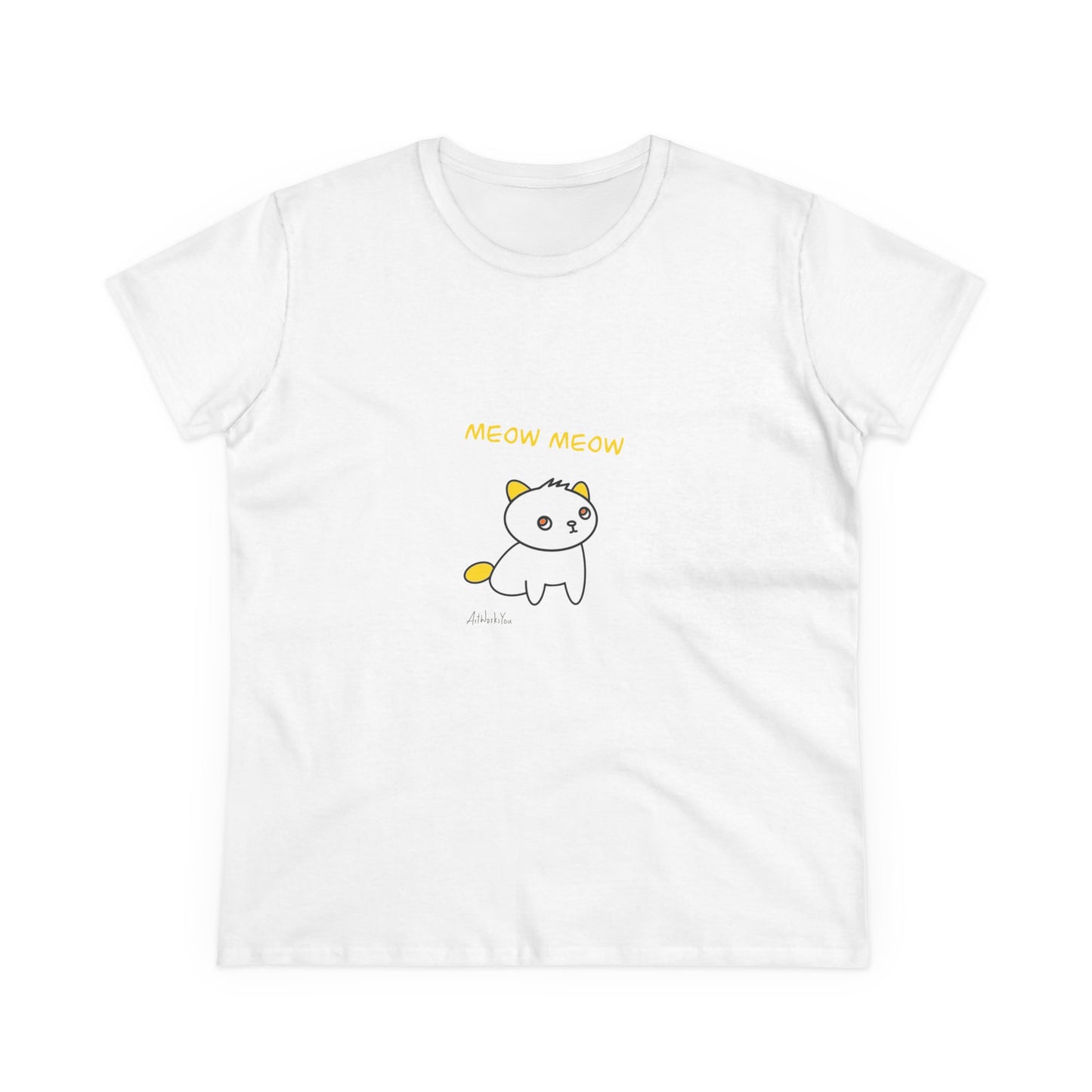 Cute Cat Graphic Women's Tee, Animal Lover Gift, Casual Top, Cat Mom Shirt, Perfect for Everyday Wear