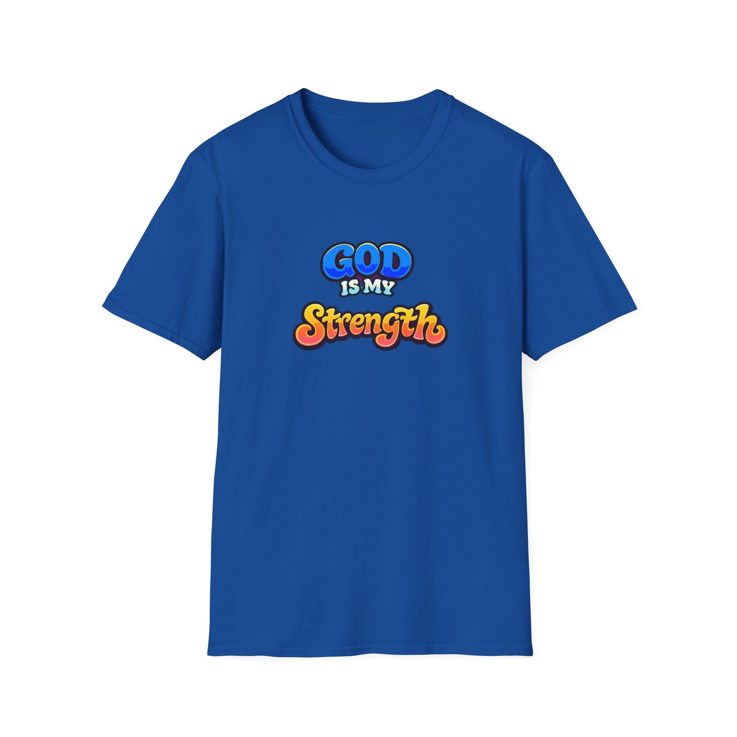 God Is My Strength T-Shirt — Retro Faith Graphic Tee