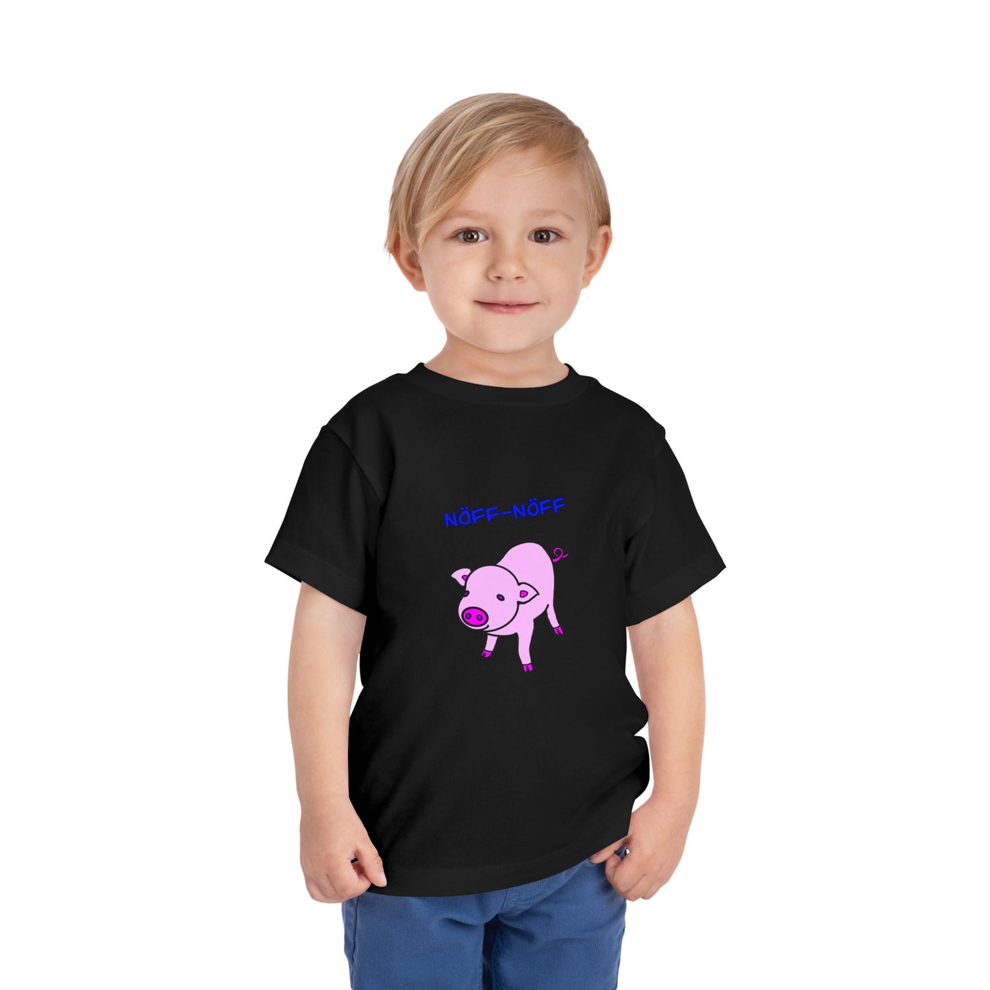 Adorable Toddler Pig Tee, Cute Animal Tee, Nöff-Nöff T-Shirt, Gift for Kids, Birthday Outfit, Farm Theme Tee