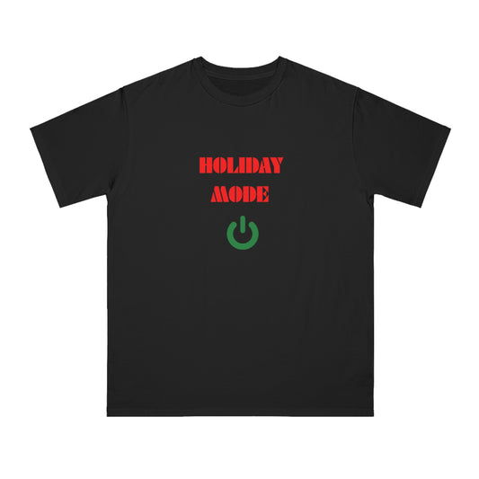 Holiday Mode T-Shirt — Festive Power Button Graphic