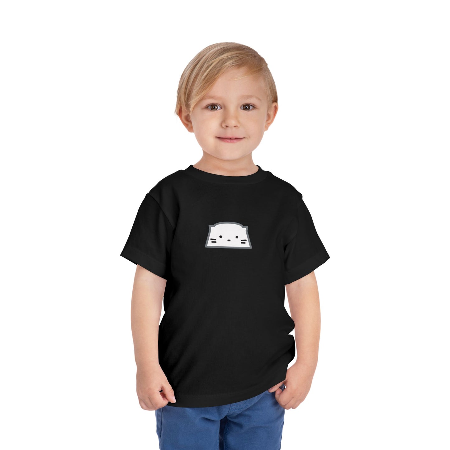 Toddler Tee — Minimal Cute Cat Face Shirt for Babies & Toddlers