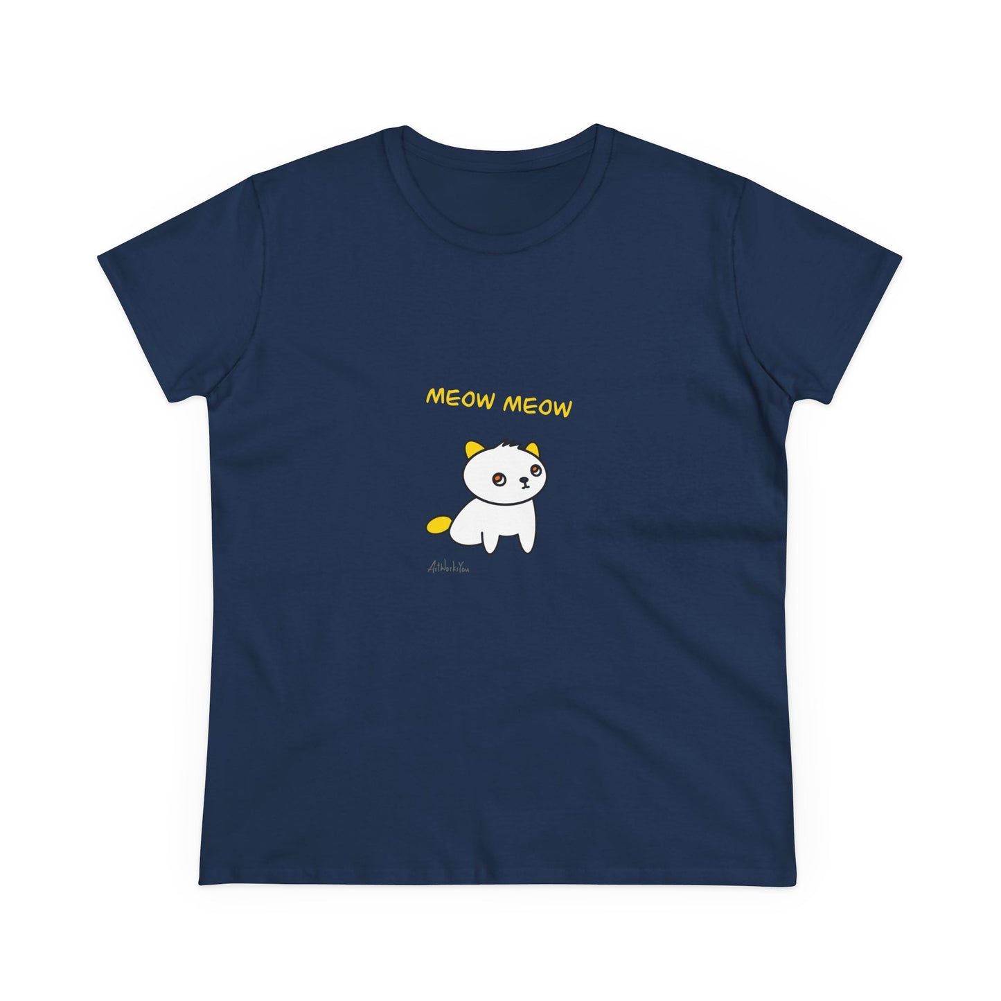 Cute Cat Graphic Women's Tee, Animal Lover Gift, Casual Top, Cat Mom Shirt, Perfect for Everyday Wear