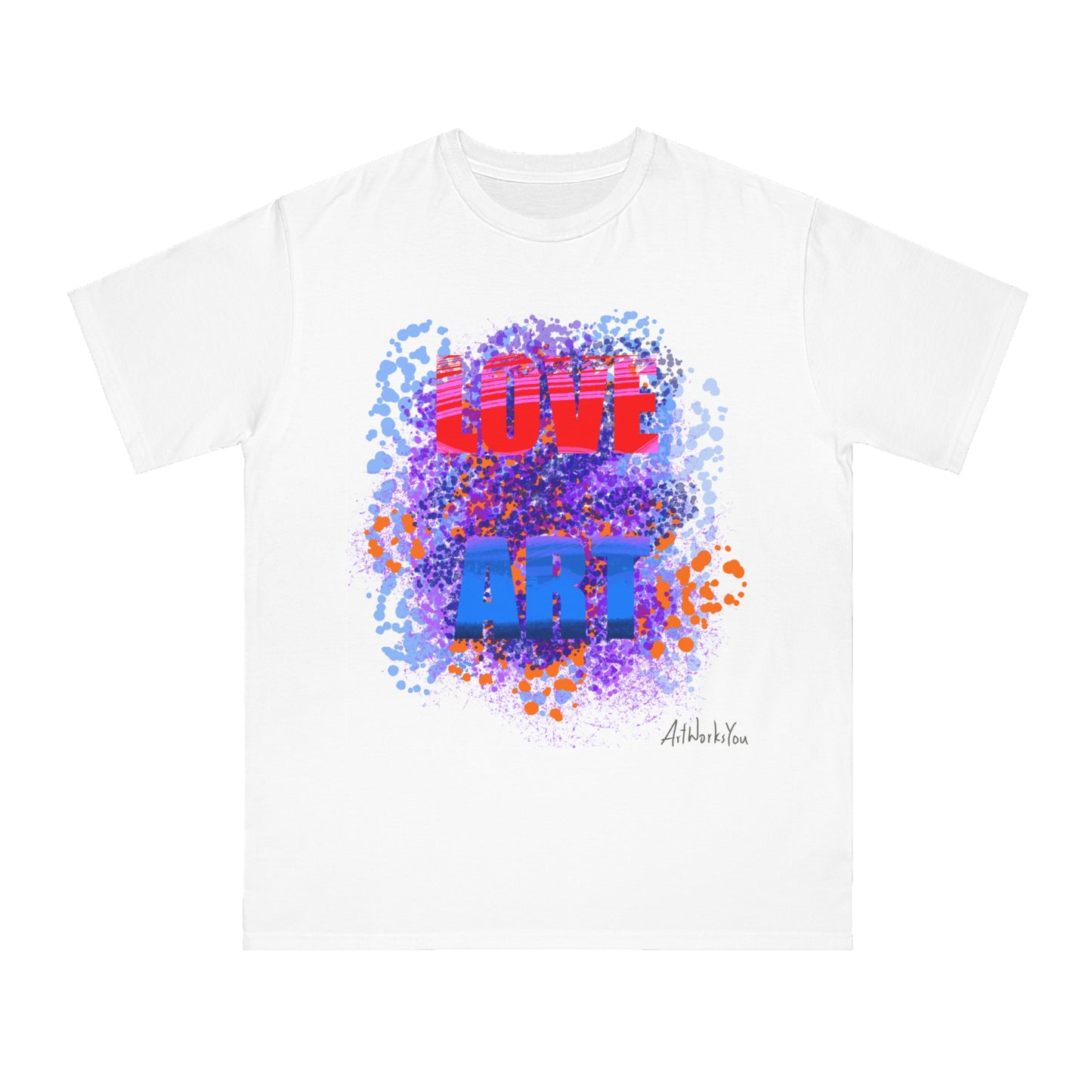 Artistic Love Organic Unisex T-Shirt | Casual Wear, Gift for Art Lovers, Creative Apparel, Eco-Friendly Tee, Unique Expression