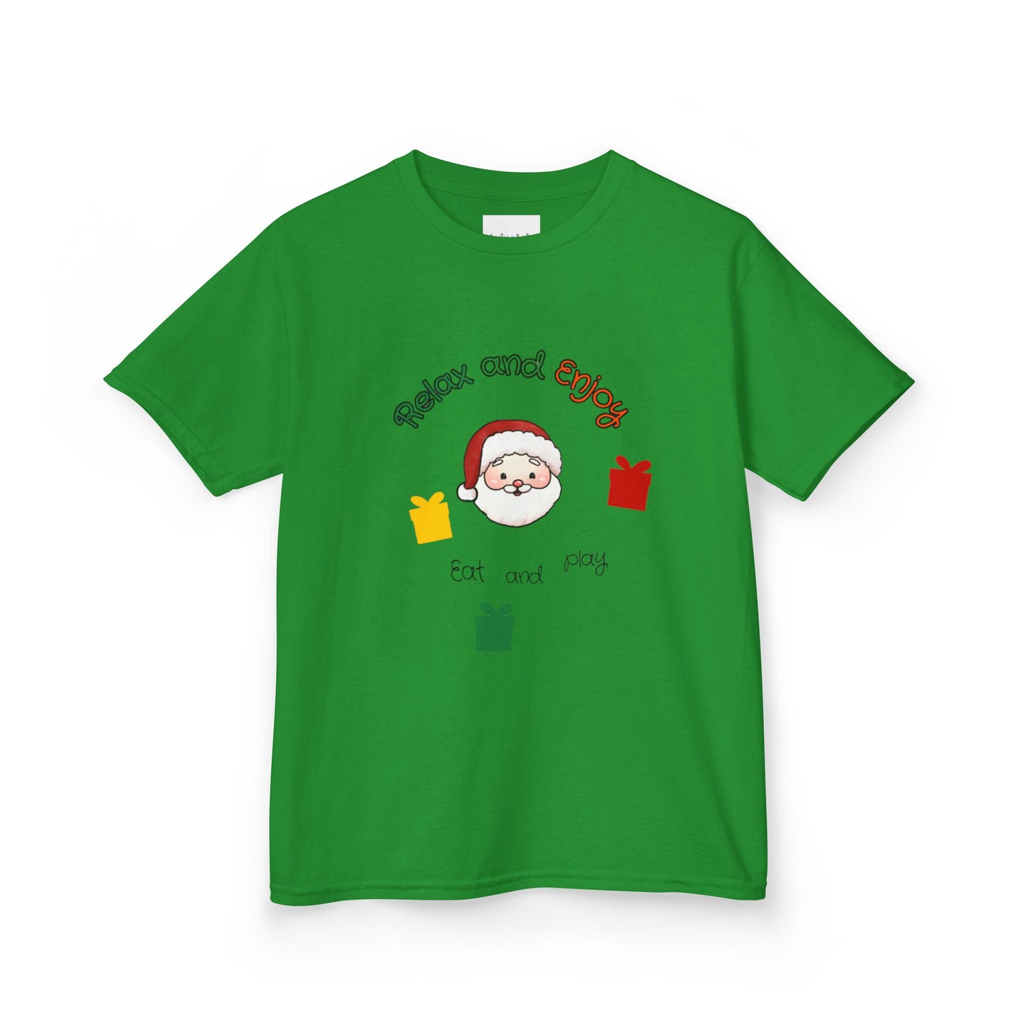 Kids Christmas Tee — 'Relax and Enjoy' Santa Gifts Holiday Shirt