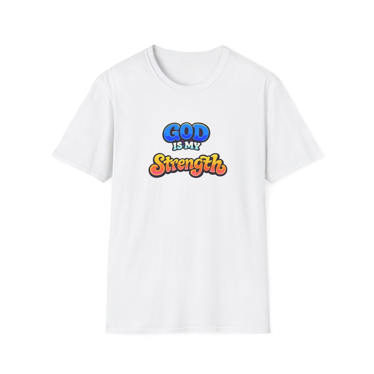 God Is My Strength T-Shirt — Retro Faith Graphic Tee