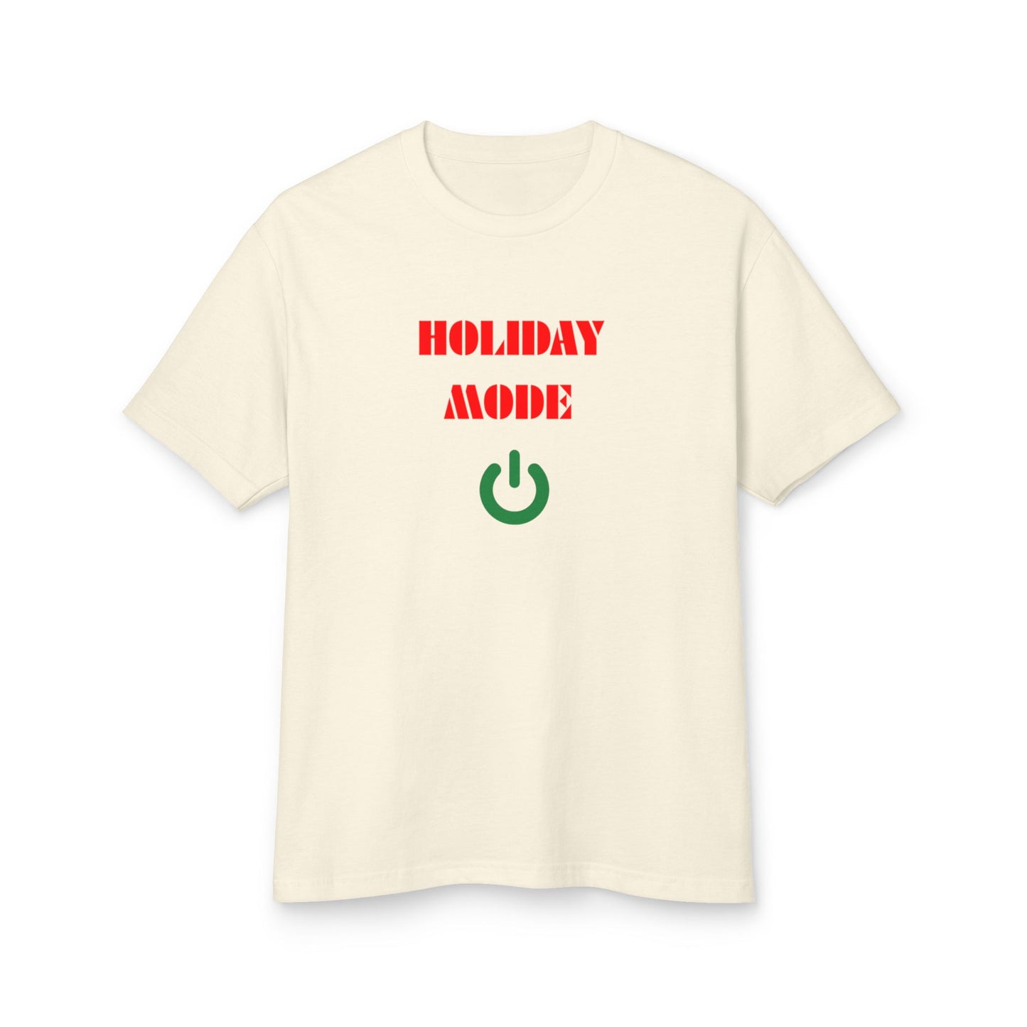 Holiday Mode T-Shirt — Festive Power Button Christmas Tee