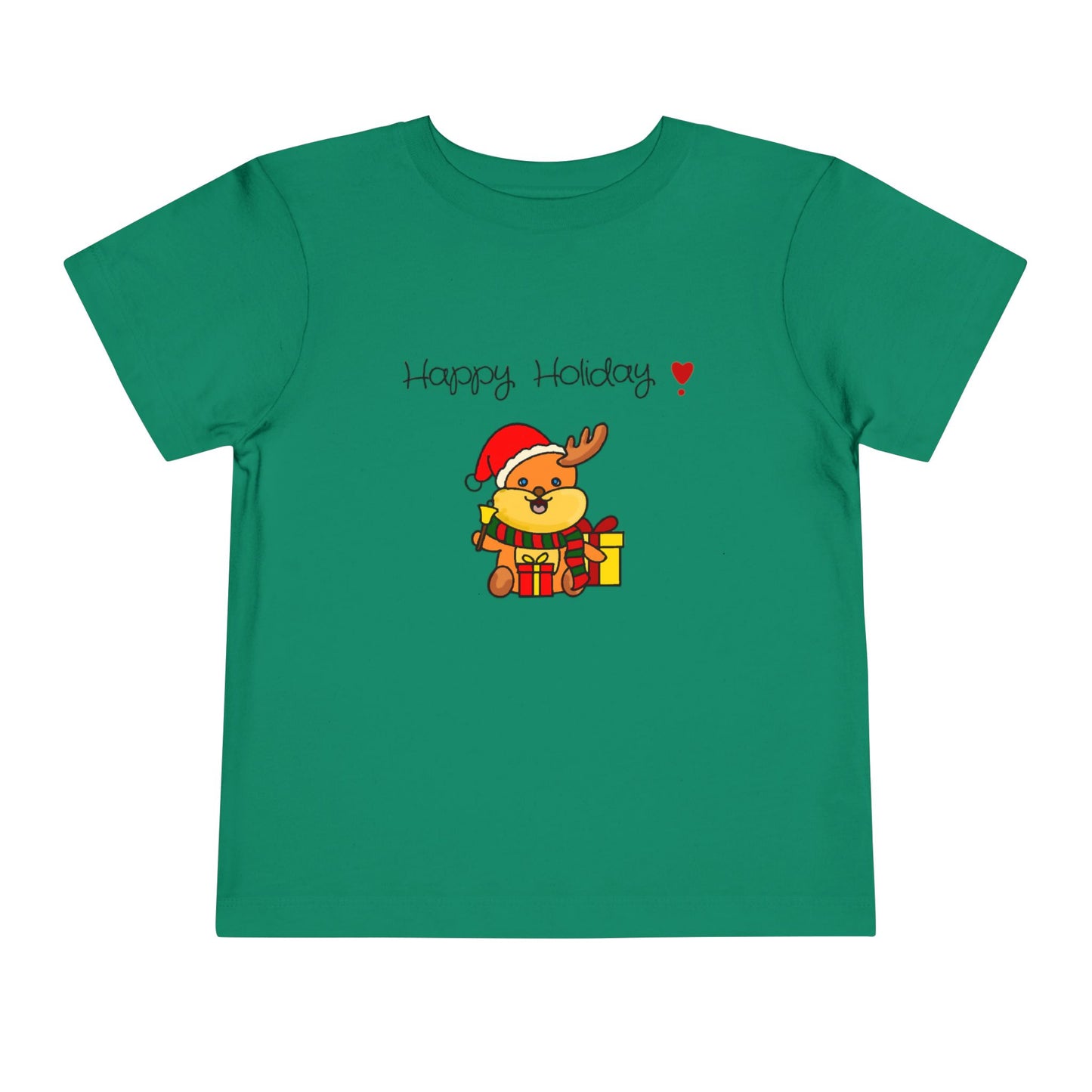 Happy Holiday Reindeer Toddler Tee — Cute Christmas Kids Shirt