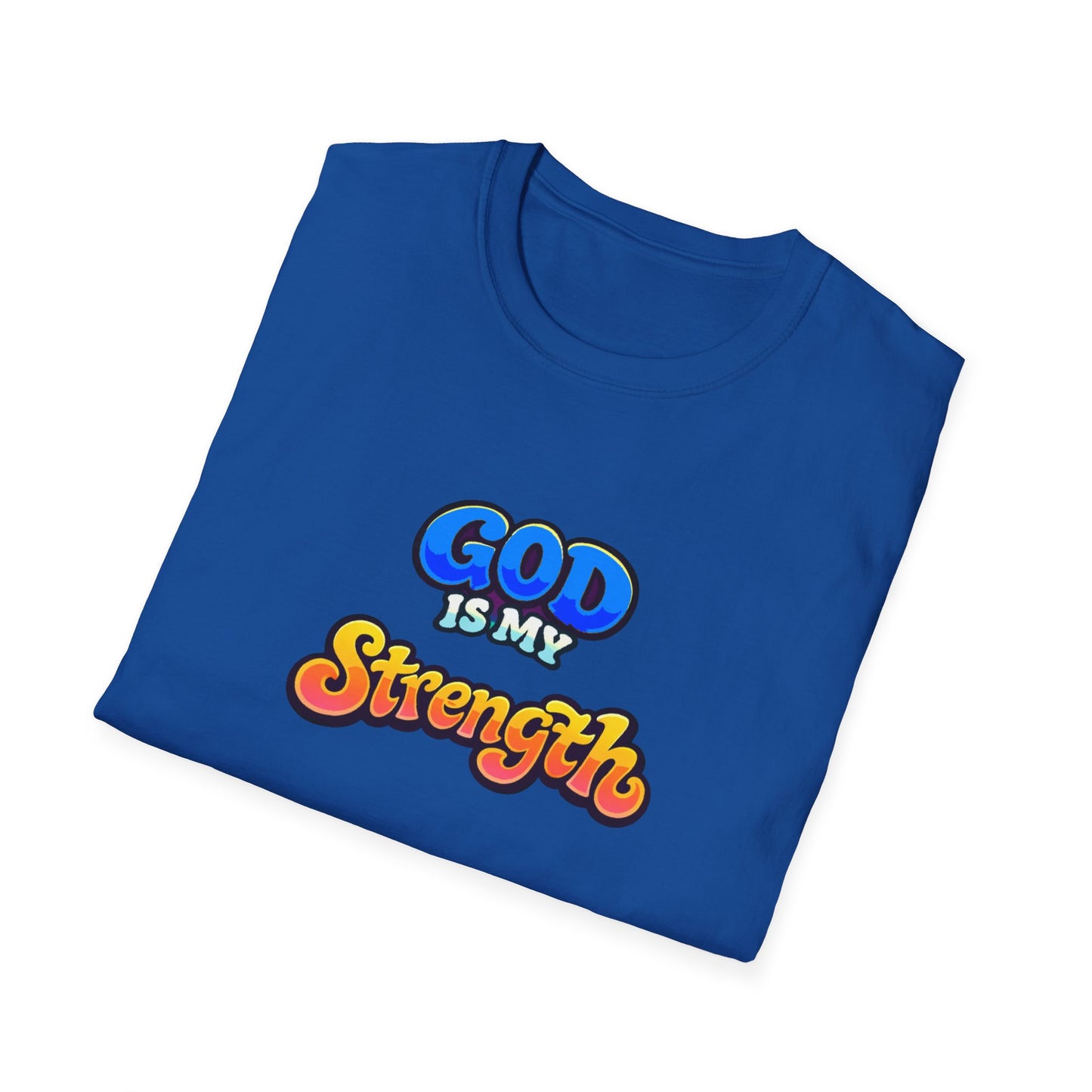 God Is My Strength T-Shirt — Retro Faith Graphic Tee